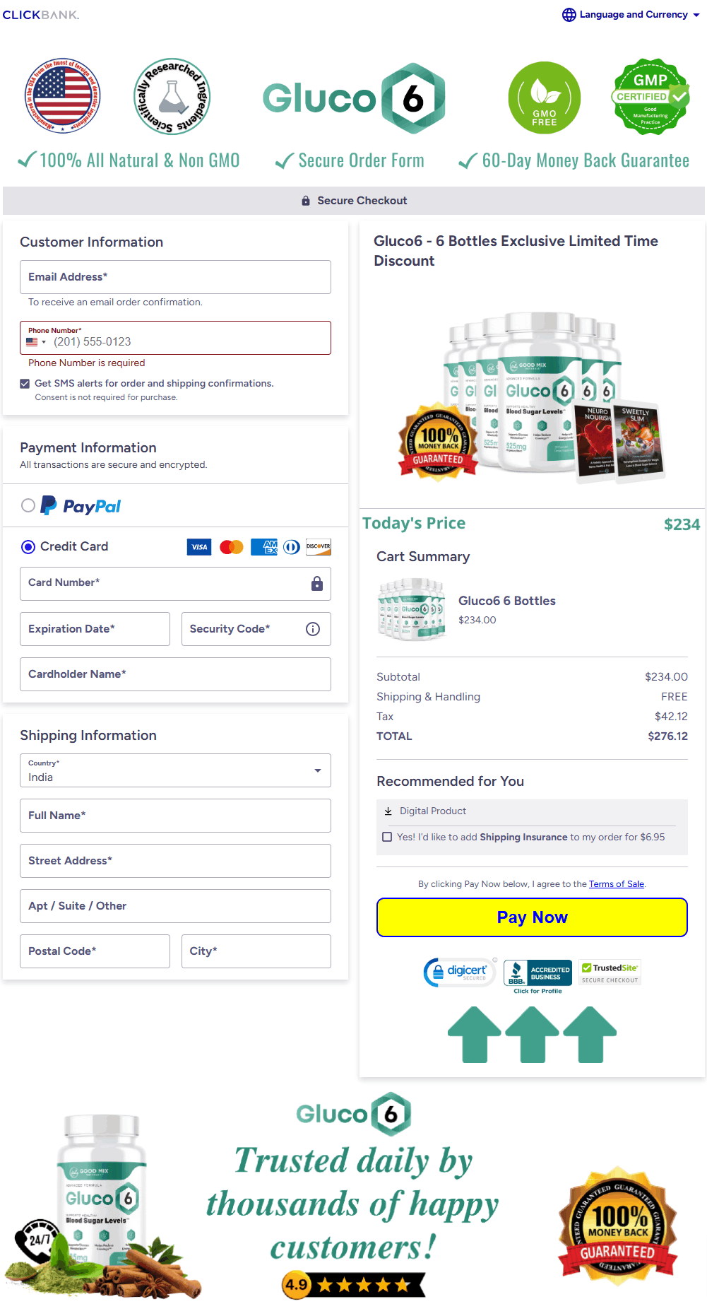 Gluco6™ Secure-Checkout